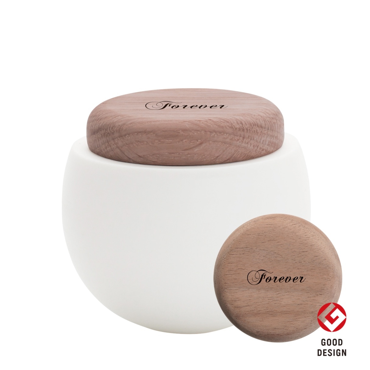 ミニ骨壷 陶器のお骨壷 ゆりかご ウォールナット ネームモデル