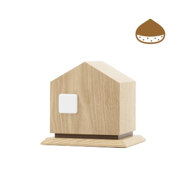 てんしのおうち15 無垢材 日本の栗の木／窓：ホワイト 骨壷