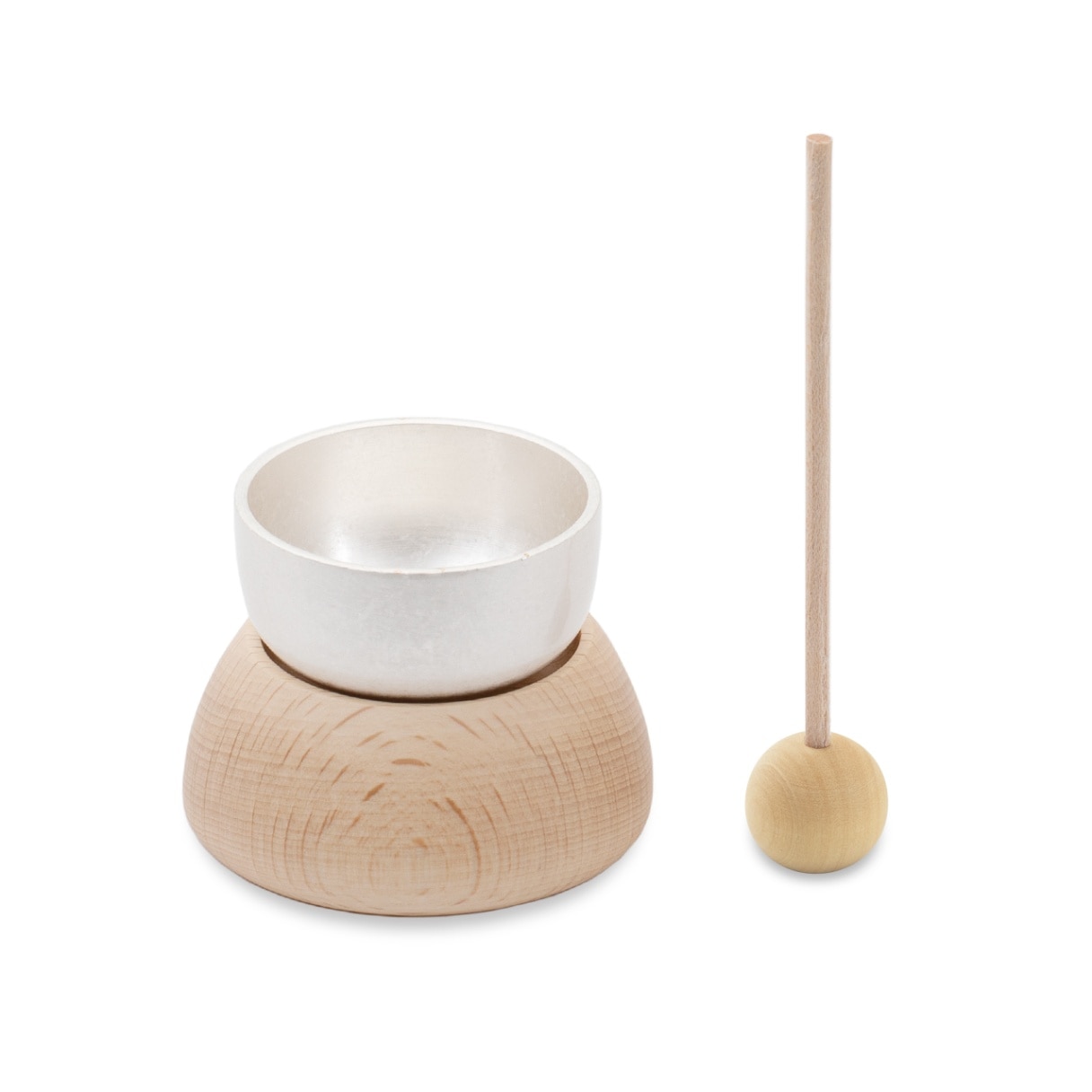 木の実のおりん クリーム色の木とブナSV 土台：ブナ バチ：クリーム色