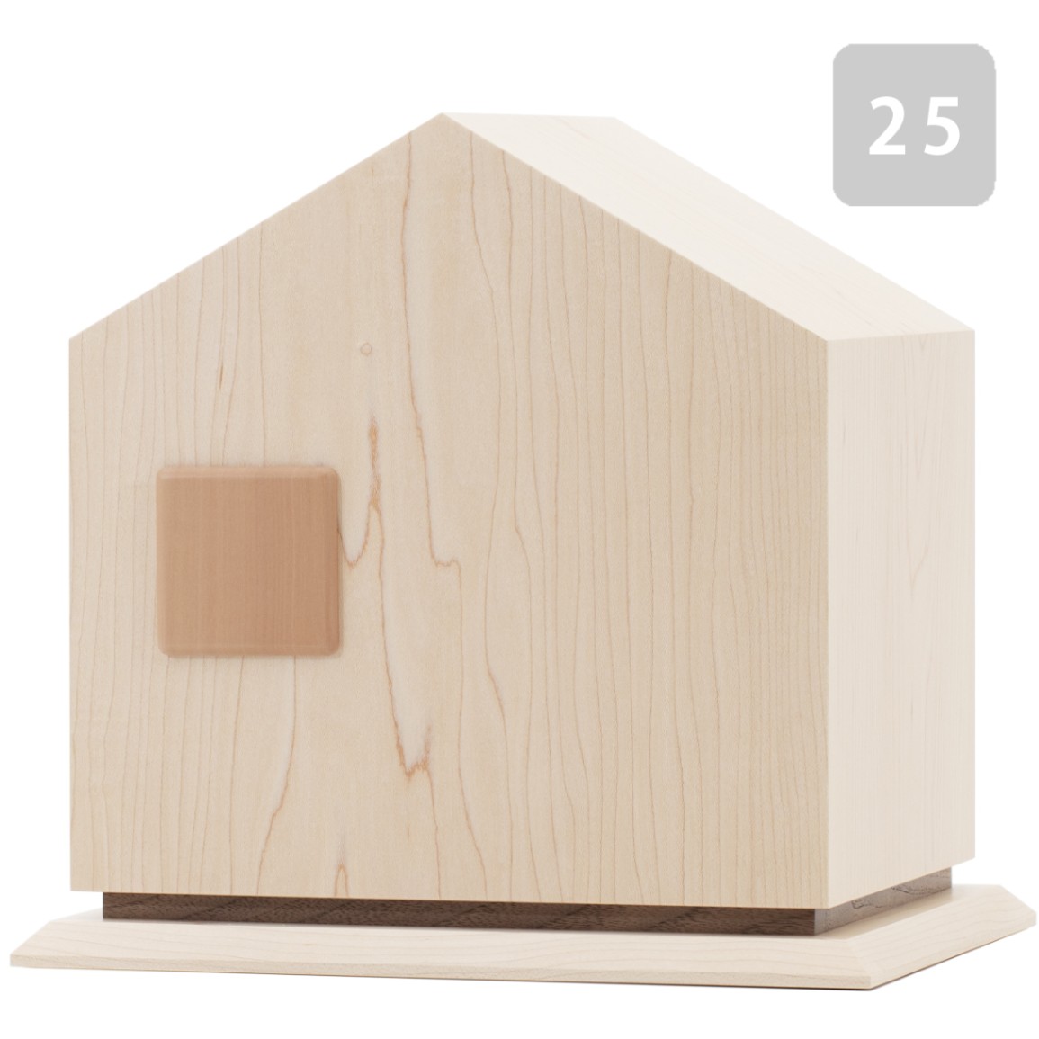 てんしのおうち25 無垢材 [特注サイズ] メープル／窓：洋梨の木