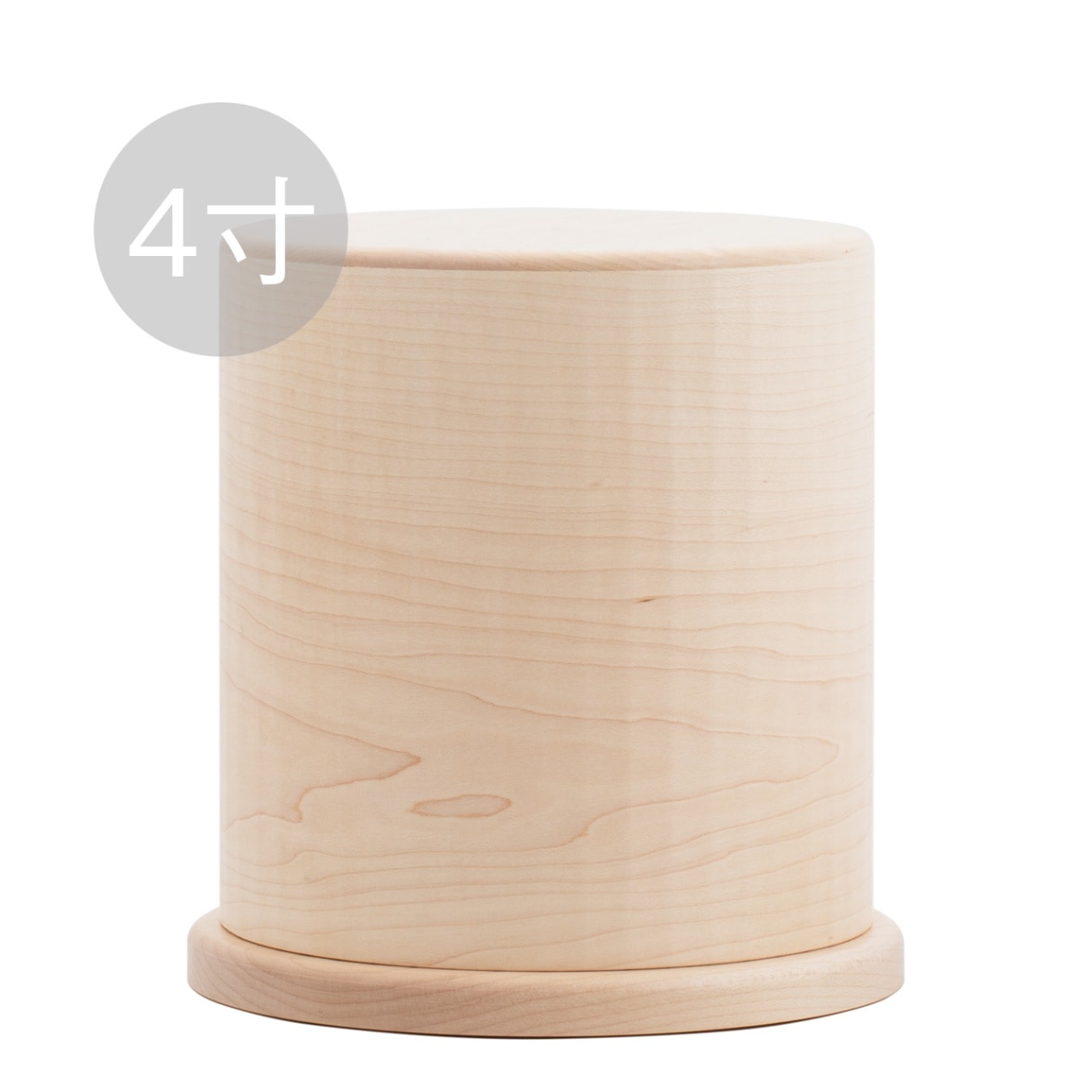 天然木の骨壺カバー4寸用 メープル | いのりオーケストラショップ
