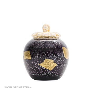 アートガラス骨壷 紫音 - SHION Mサイズ | いのりオーケストラショップ