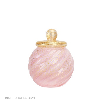 アートガラス骨壷 さくらピンク 花音[KANON] Sサイズ | いのり