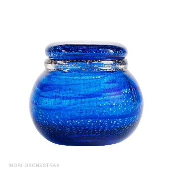 アートガラス骨壷 大口径シリーズ 【瑠璃 - るり】 | いのり