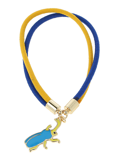 昆虫チャーム かぶとむしくんゴムブレスレット