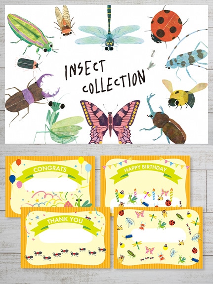 文字入れ可 選べるメッセージカード Insect Collection Insect Market インセクトマーケット