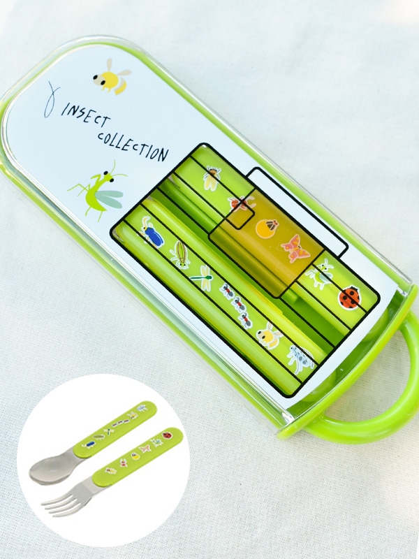 抗菌・食洗機対応・にぎやか昆虫 虫かごコンビセット（スプーン