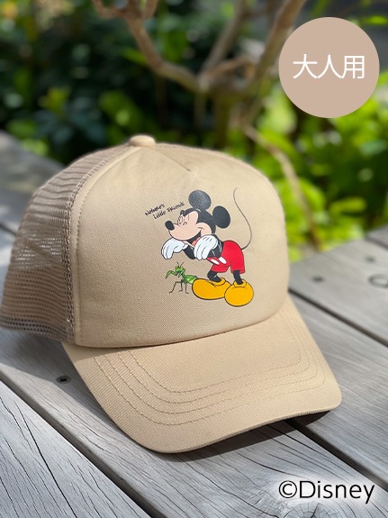 大人も インセクトコレクション限定 Disneyデザインキャップ Mickey Mantis ベージュ オーガニックコットン使用 Insect Collection Insect Market インセクトマーケット