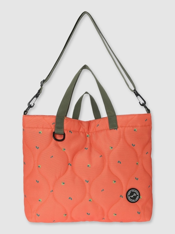 葉っぱに擬態？！かまきりくんレッスンバッグ（絵本袋） オレンジ