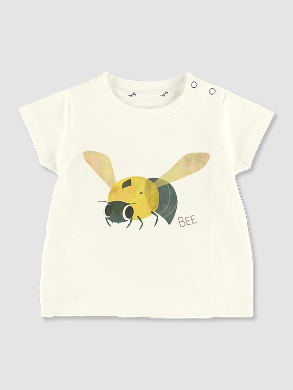 はちちゃんプリントTシャツ＜GOTS認証＞ ホワイト オーガニック