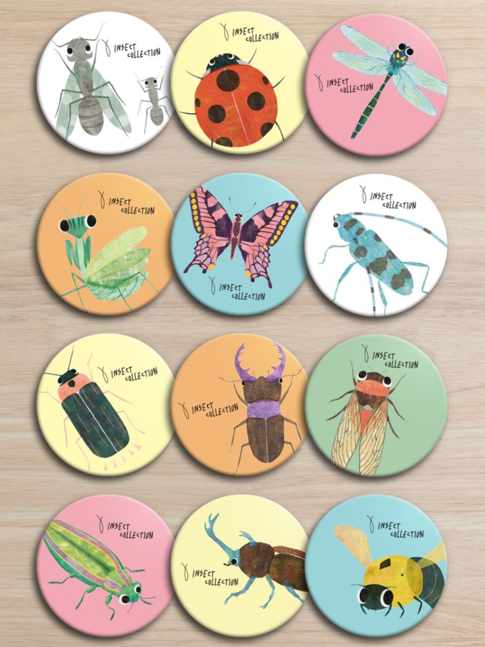 虫キャラクター ピンバッジ 3体セット 000000001704_h4g62uA.jpg