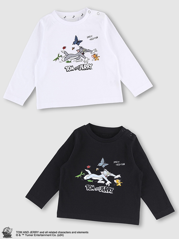 TOM and JERRY トムとジェリー昆虫と追いかけっこTシャツ＜GOTS認証