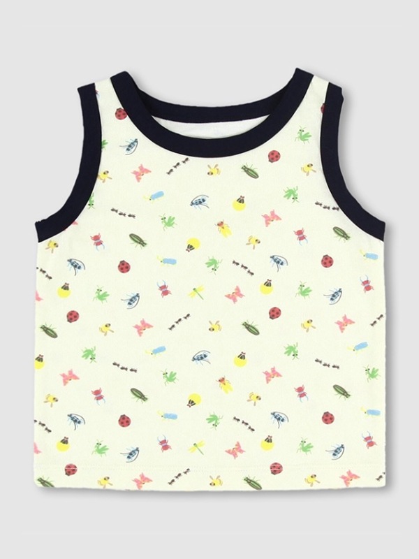 にぎやか昆虫大集合 タンクトップ＜GOTS認証＞ネイビー