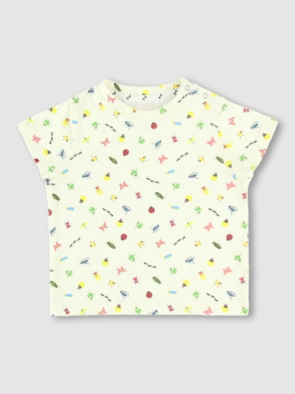 にぎやか昆虫大集合 Tシャツ＜GOTS認証＞
