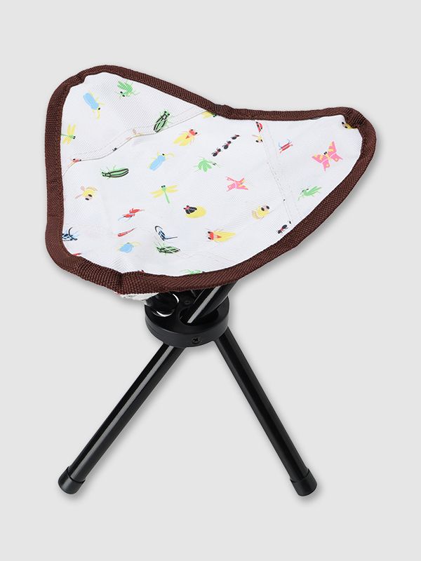 アウトドアに！にぎやか昆虫大集合 折りたたみコンパクトチェア