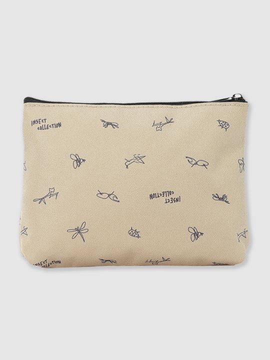 昆虫サイン・モノグラム　マチ付きポーチ小＜撥水加工＞