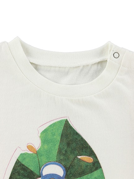 大人も！学習帳（おこづかい帳）付き！アリのマキシームTシャツ ホワイト オーガニックコットン使用