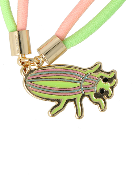 昆虫チャーム たまむしちゃんゴムブレスレット