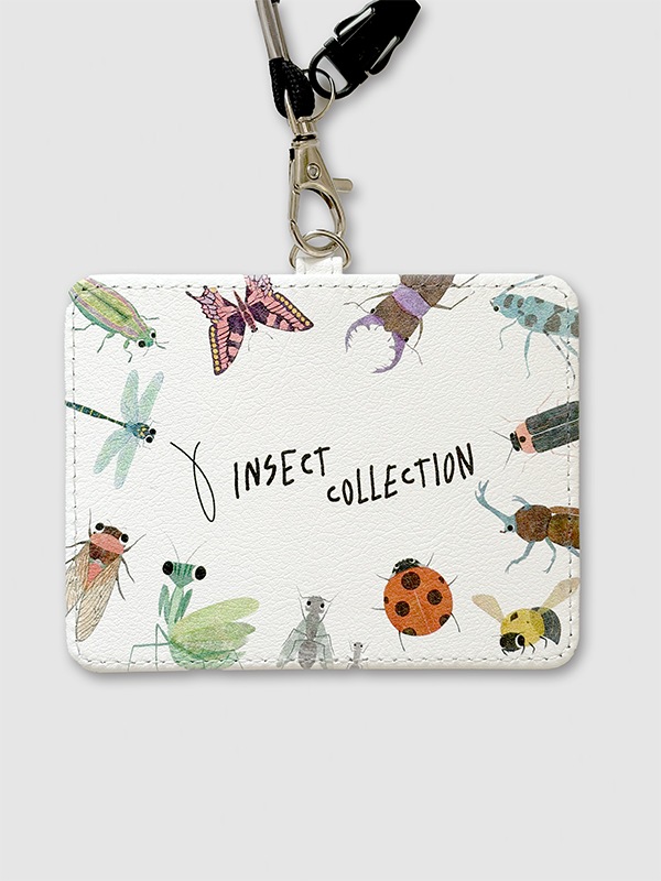 2wayストラップ付き！昆虫大集合 カードホルダー | Insect Collection