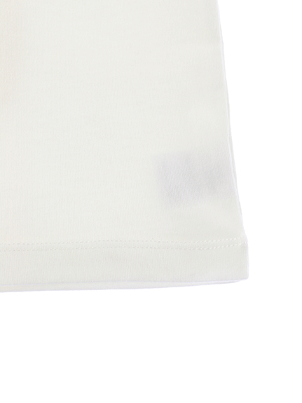 Sサイズ（85cm）のみ かみきりむしくんプリントTシャツ ホワイト オーガニックコットン使用