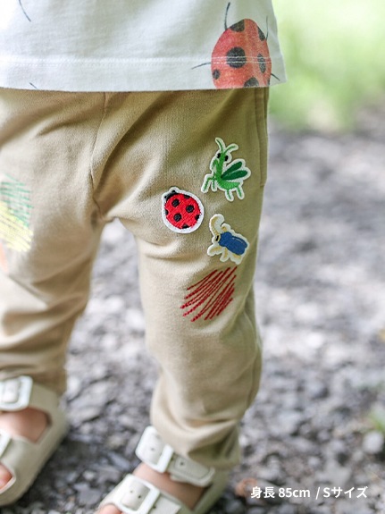 カラフルパレット刺繍 昆虫ワッペン イージーパンツ Insect Collection Insect Market インセクトマーケット
