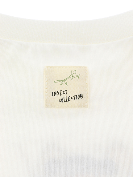 Sサイズ（85cm）のみ たまむしちゃんプリントTシャツ ホワイト オーガニックコットン使用