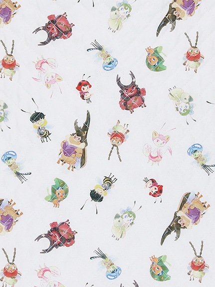 お名前タグ付き　インセクトランドの仲間たちナップサック