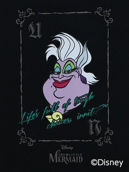 ディズニーヴィランズ アースラ Vネック再生ポリエステルtシャツ ブラック Insect Garden Insect Market インセクトマーケット