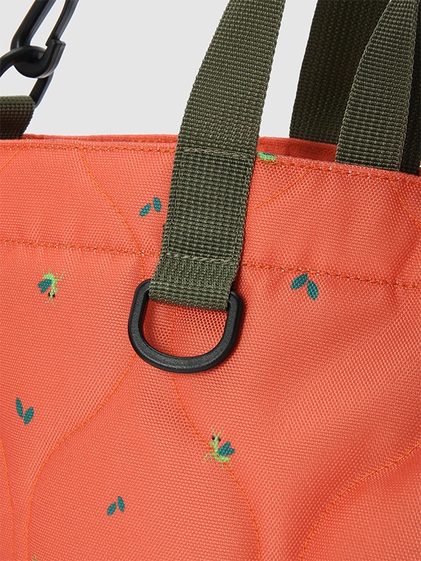 葉っぱに擬態？！かまきりくんレッスンバッグ（絵本袋） オレンジ