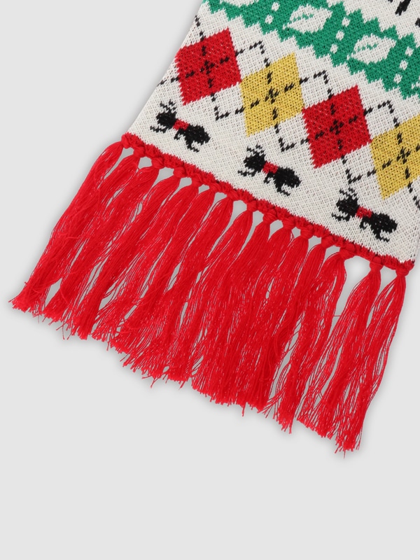 寒い季節も昆虫といっしょマフラー レッド