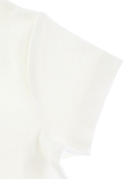 （Sサイズのみ）せみさんプリントTシャツ ホワイト オーガニックコットン使用