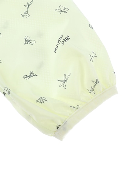 （Sサイズのみ）昆虫サイン・モノグラムウインドブレーカー ミルクホワイト