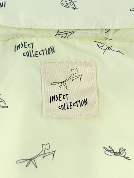 （Sサイズのみ）昆虫サイン・モノグラムウインドブレーカー ミルクホワイト