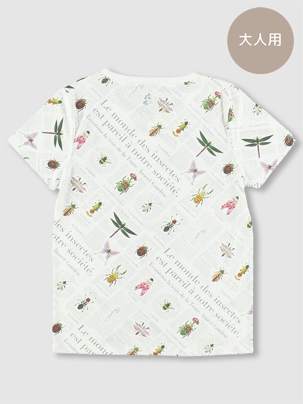 OTONA Encyclopedie 図鑑柄クルーネックTシャツ＜GRS認証＞ 総柄