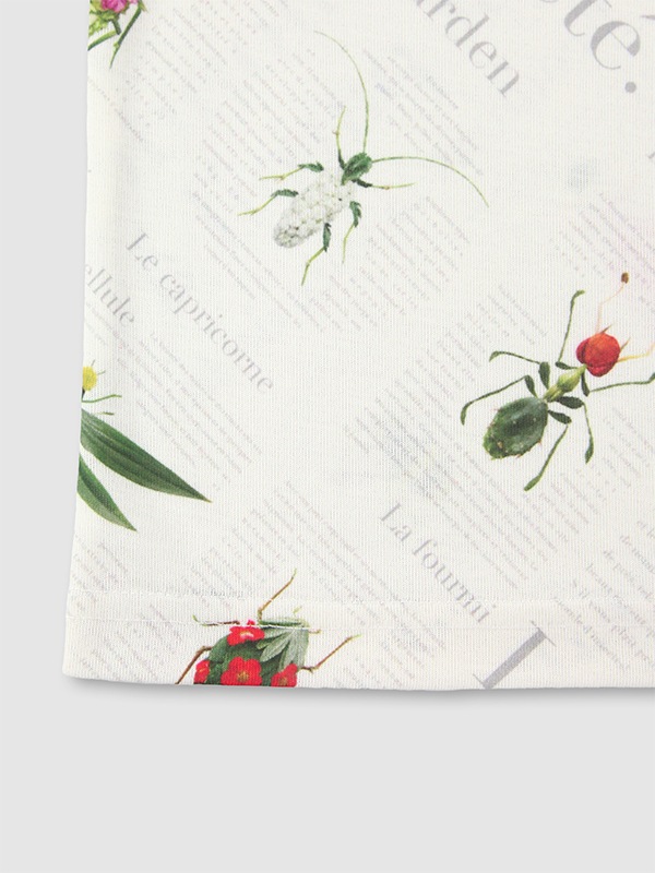 OTONA Encyclopedie 図鑑柄クルーネックTシャツ＜GRS認証＞ 総柄