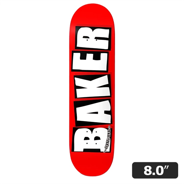 【BAKER】BRAND LOGO WHITE 8.0インチ　ベイカー デッキ スケートボード スケボー SKATEBOARD DECK