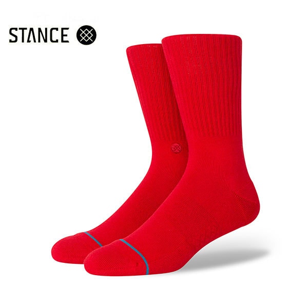 【STANCE】ICON red スタンス ソックス 靴下 スケートボード スケボー SKATEBOARD