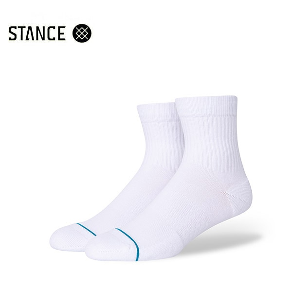 【STANCE】ICON QUARTER white スタンス ソックス 靴下 スケートボード スケボー SKATEBOARD