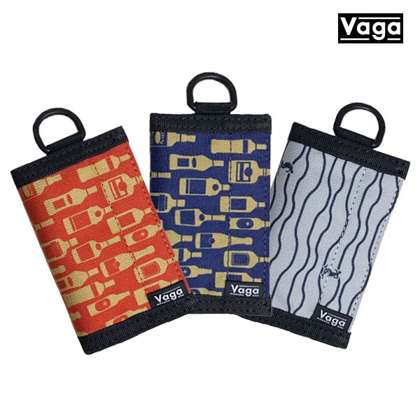 【VAGA】NANO WALLET bottles(burgundy)/ bottles(navy) /concrete wave(gray) バガ スケートボード 財布 ウォレット SKATEBOARD