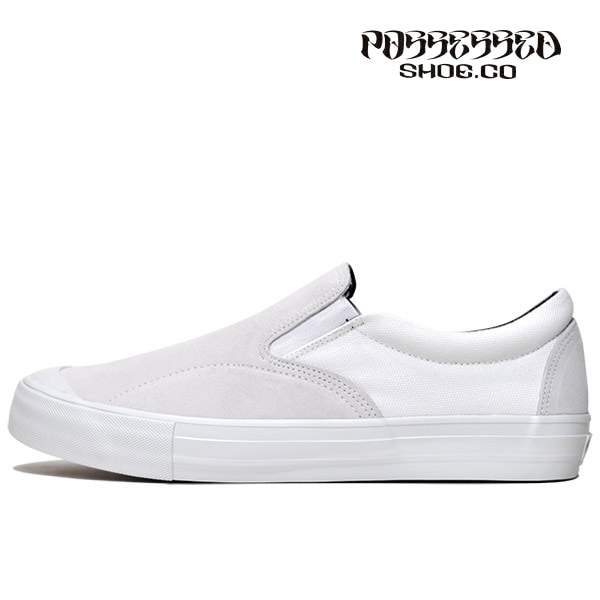 【POSSESSED】WHITE NO MERCY SLIP ON ポゼスト スケートボード スケボー シューズ 靴 スニーカー  SKATEBOARD SHOES