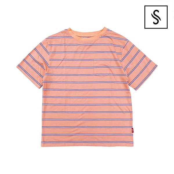 【S.U.R】BORDER S/S TEE カラー：pink シュルリアル ティーシャツ 半袖 スケートボード スケボー SKATEBOARD