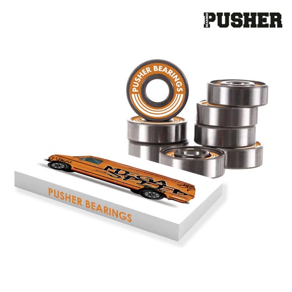 【PUSHER BEARINGS】MEGA SPEED ABEC 9 BEARINGS プッシャー ベアリング スケートボード スケボー デッキ  SKATEBOARD DECK