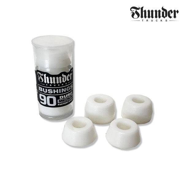 【THUNDER】BUSHINGS MEDIUM 90DU WHITE サンダー トラック ブッシュ ゴム アクセサリー スケートボード スケボー SKATEBOARD