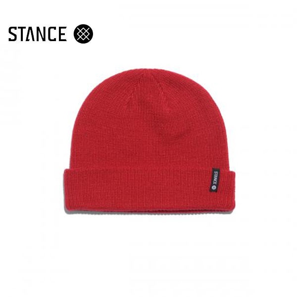 【STANCE】ICON 2 BEANIE red スタンス ビーニー 帽子 スケートボード スケボー SKATEBOARD