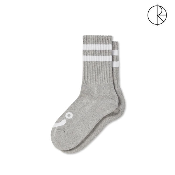 【POLAR】HAPPY SAD SOCKS heather grey ポーラー ソックス 靴下 スケートボード スケボー SKATEBOARD