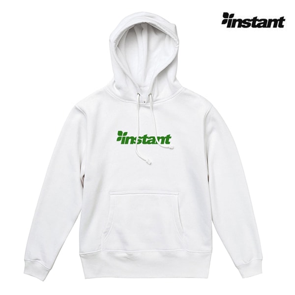 【instant】OG LOGO HOODIE white/green インスタント パーカー スケートボード スケボー SKATEBOARD