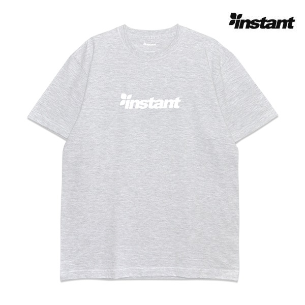 instant】LOGO S/S TEE ash インスタント Tシャツ スケートボード 