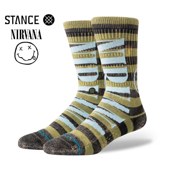 【STANCE】NIRVANA green スタンス ソックス 靴下 スケートボード スケボー SKATEBOARD