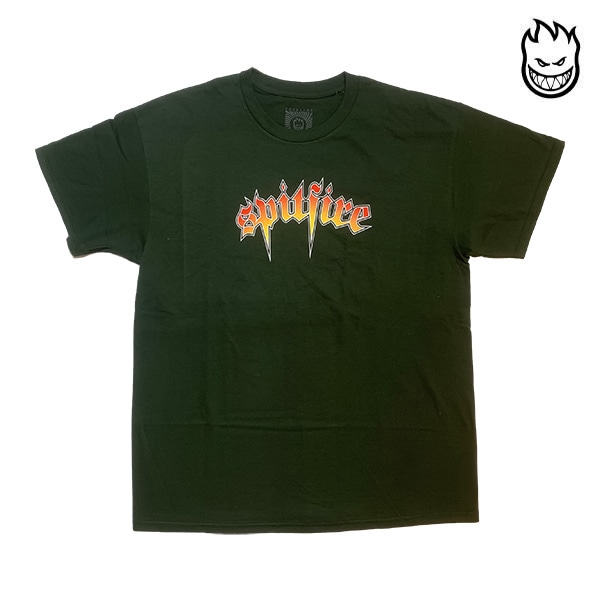 【SPITFIRE】VENOMSCRIPT TEE forest green スピットファイアー Tシャツ スケートボード スケボー SKATEBOARD