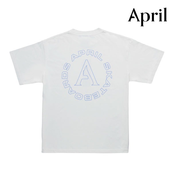 【APRIL】FULLCIRCLE TEE white エイプリル ティーシャツ 半袖 スケートボード スケボー SKATEBOARD